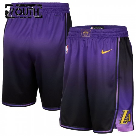 NBA Børn Los Angeles Lakers Shorts 2024-25 Nike City Edition Swingman NBA Børn Los Angeles Lakers Shorts 2024-25 Nike City Edition Swingman